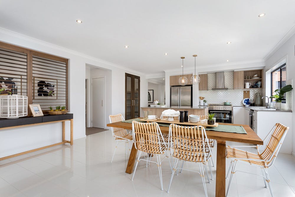 5. Windows don't just have to look outside like these Venetians that look into the hallway in the Delta on display at Tarneit